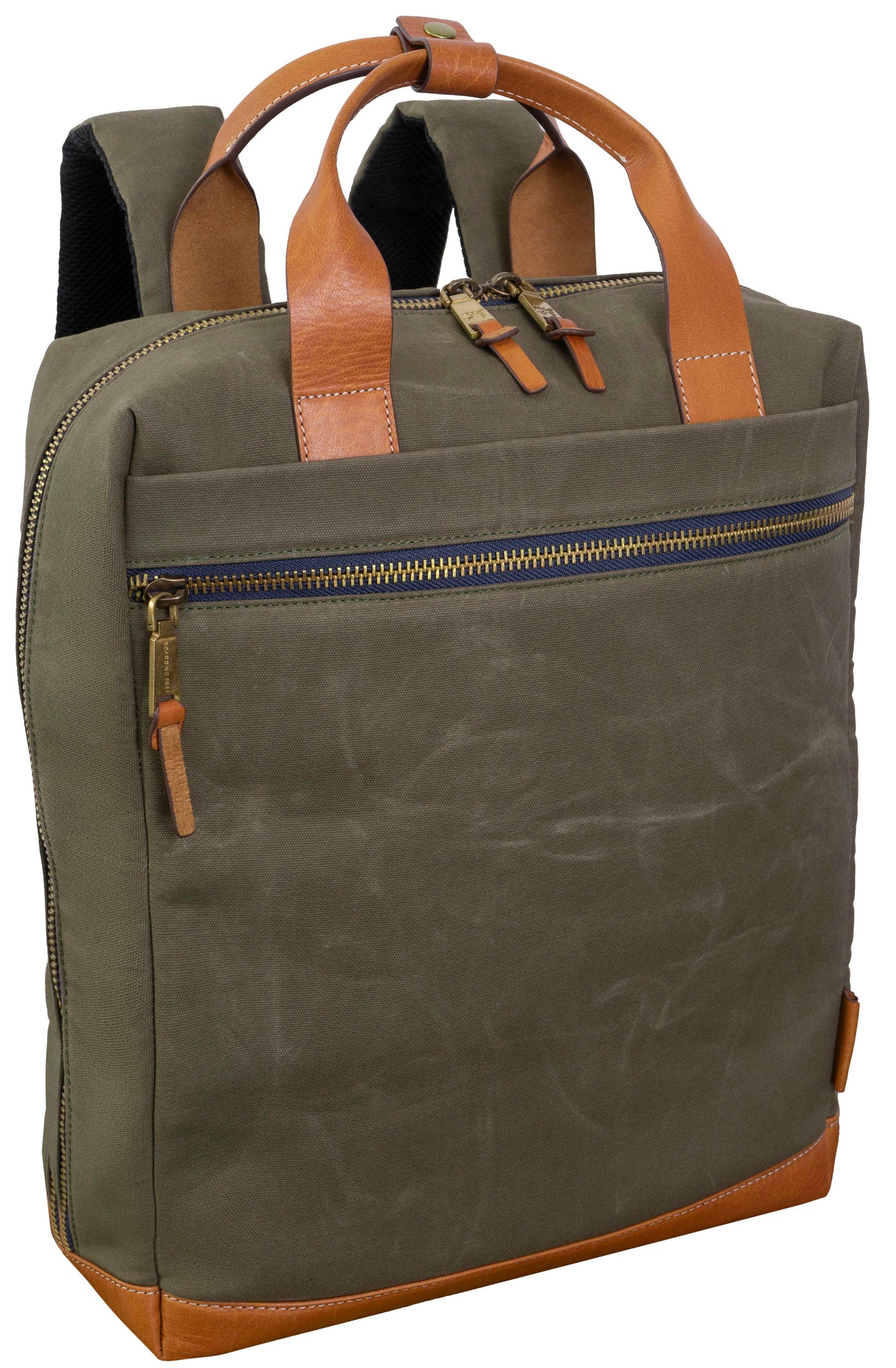 The Voyager 18” 20 oz. Waxed Canvas Travel Backpack - Olive