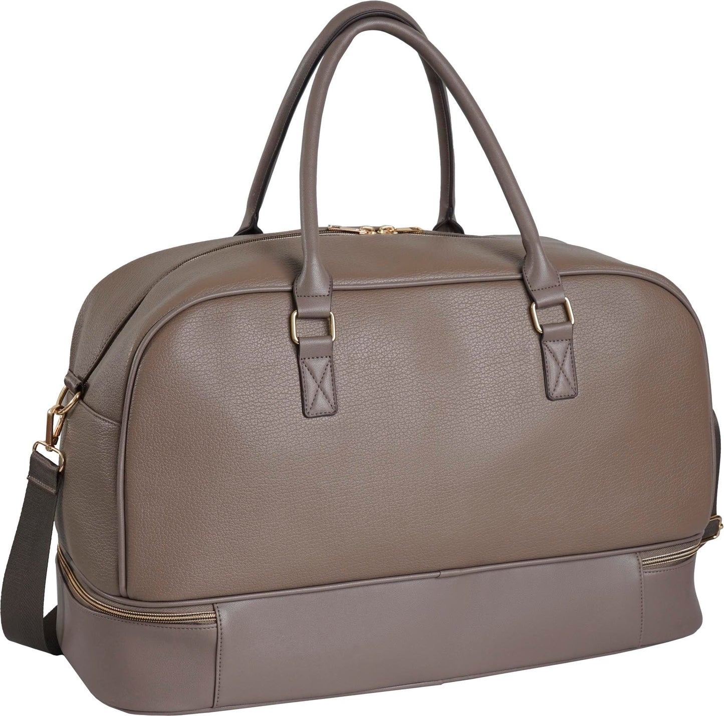 Ellen Tracy 20 Inch Pebble Grain Pocket Drop Bottom Duffel