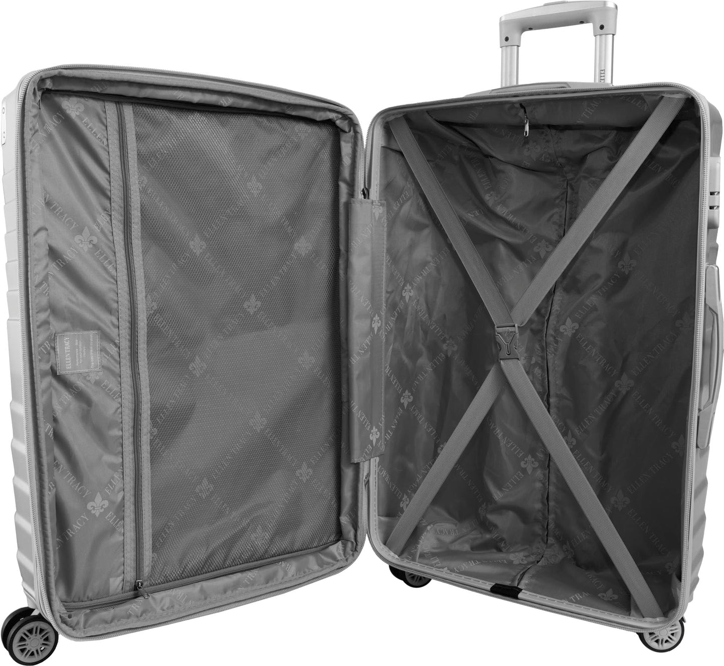 The Legend Ellen Tracy 3 PC Hard Sided Luggage Set – 21", 29", 32" Expandable 8-Wheel Spinners