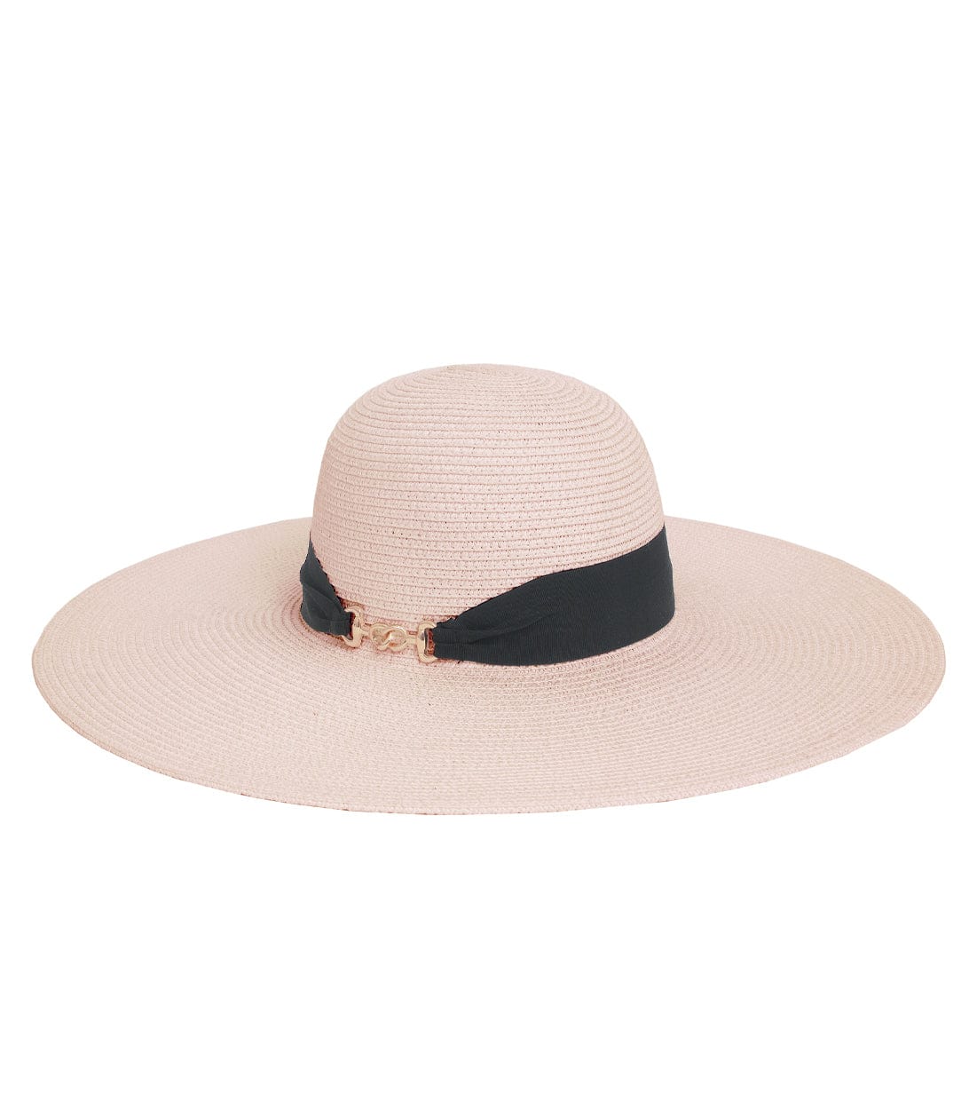 Magid Ribbon & Metal Accent Straw Floppy Sun Hat