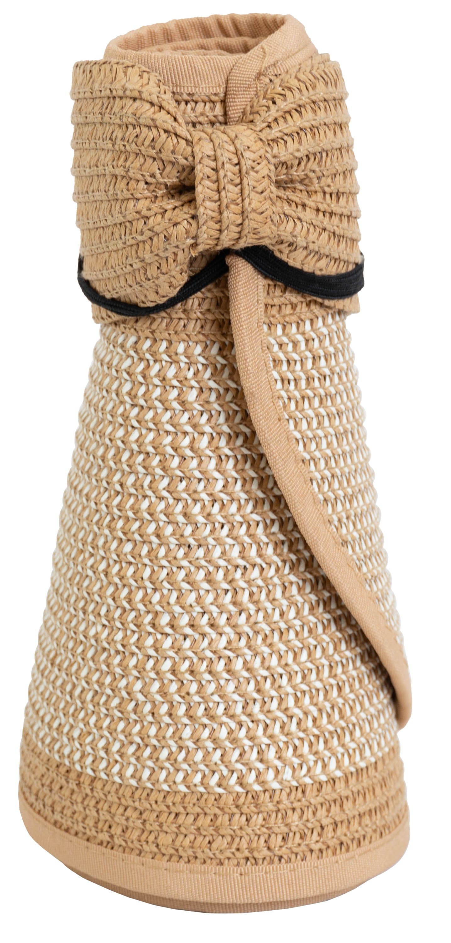 Magid Straw Two Tone Color Block Roll Up Visor