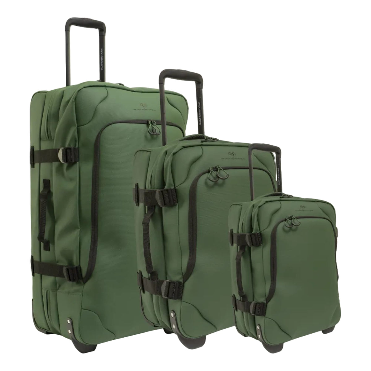 Jack Abrahams The Vector Rift 3 Piece Water Resistant Textured Tarpaulin Roller Luggage Set