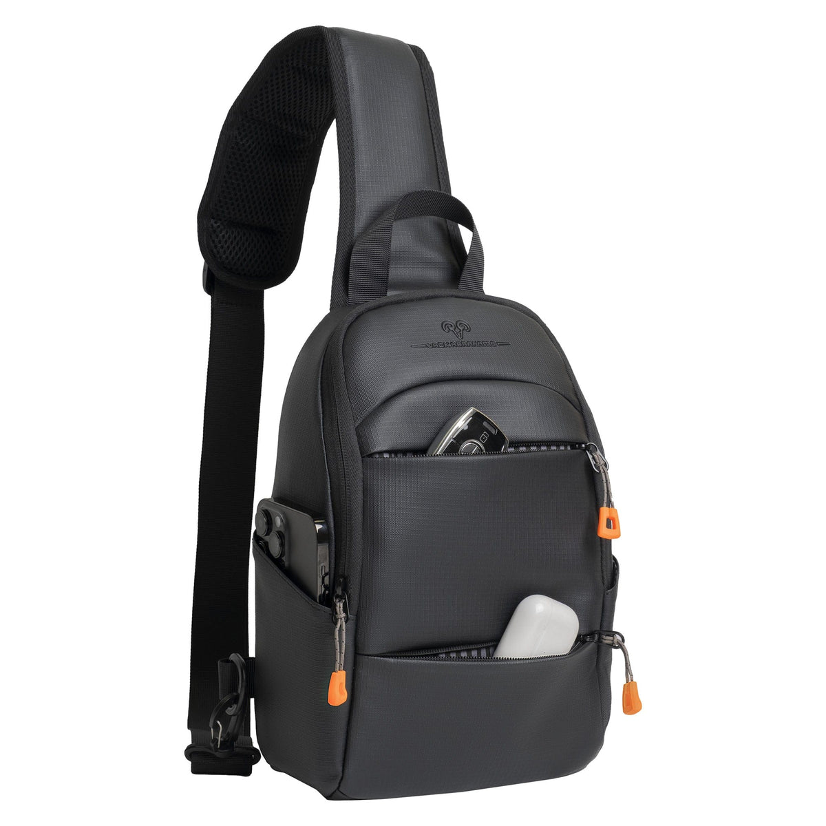 The Denver | 12-In Textured Tarpaulin Crossbody Sling Bag
