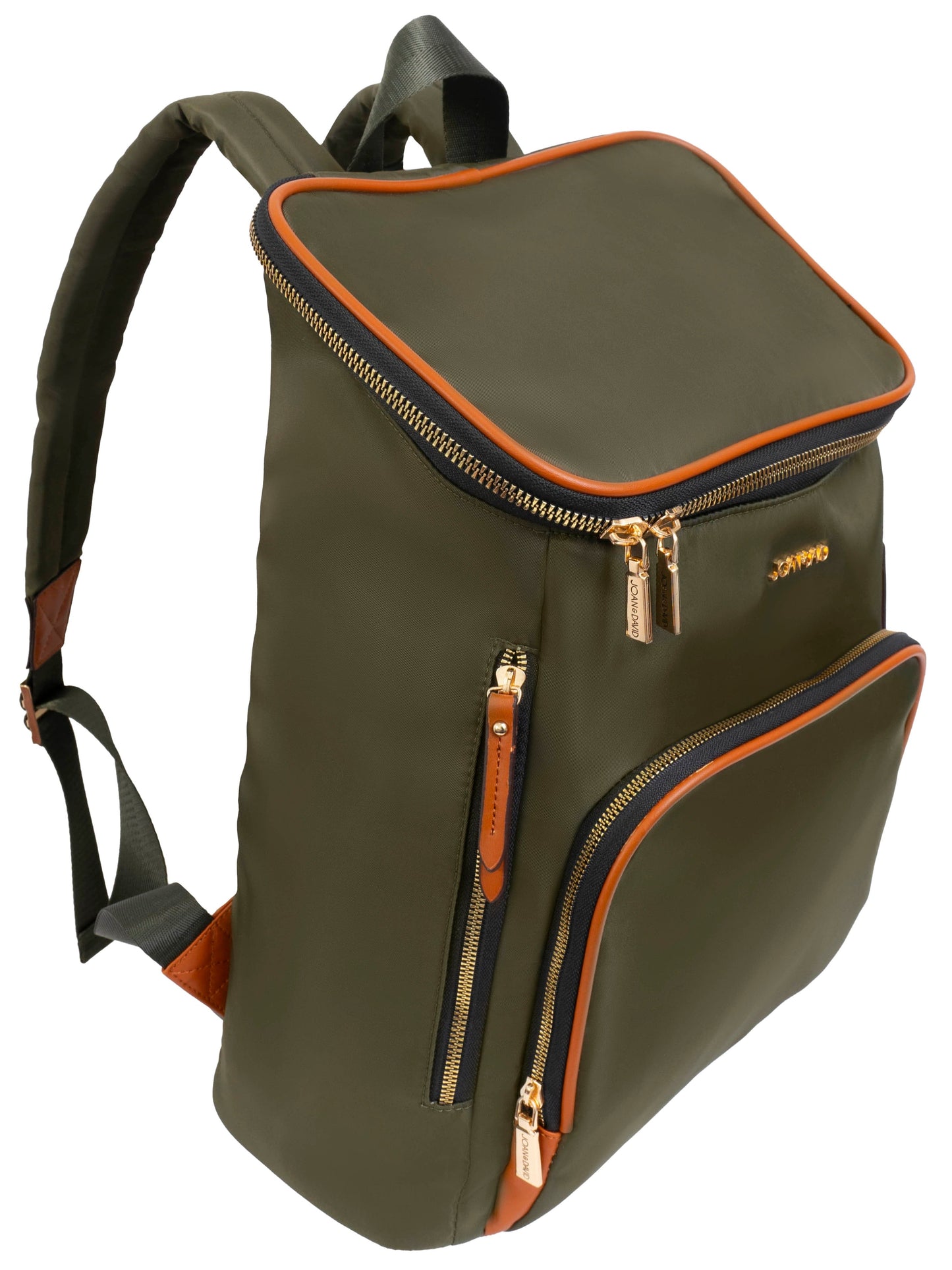 Joan & David Twill Nylon 18 Inch Top Zip Workbook Backpack