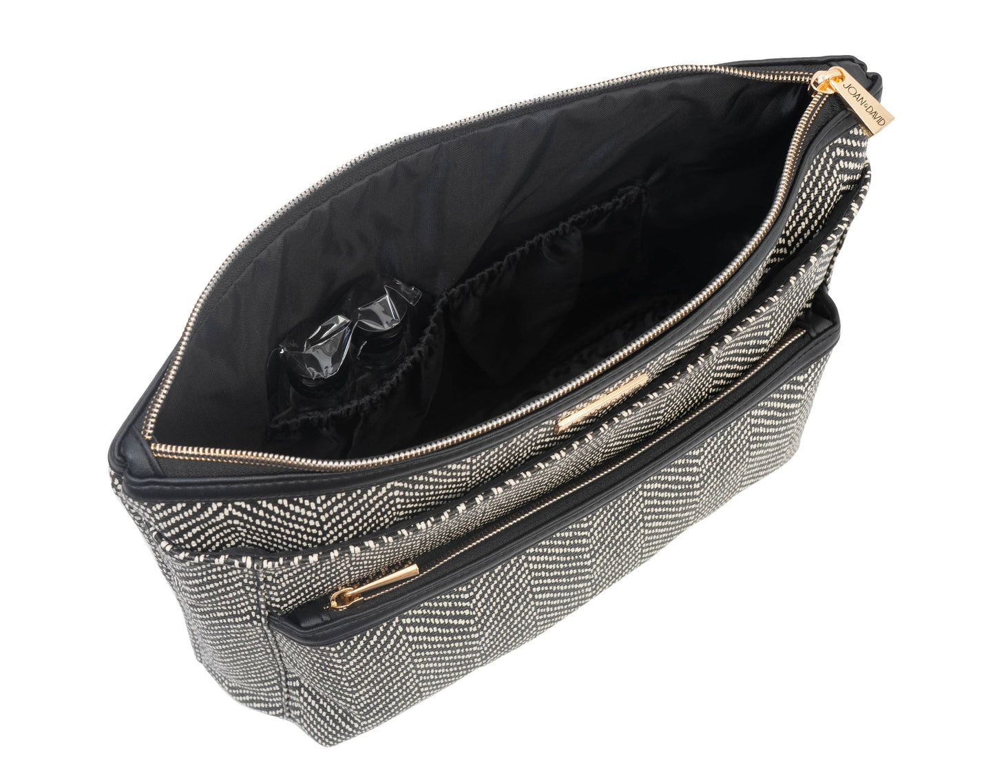 Joan & David Chevron Large Zippered Toiletry Pouch