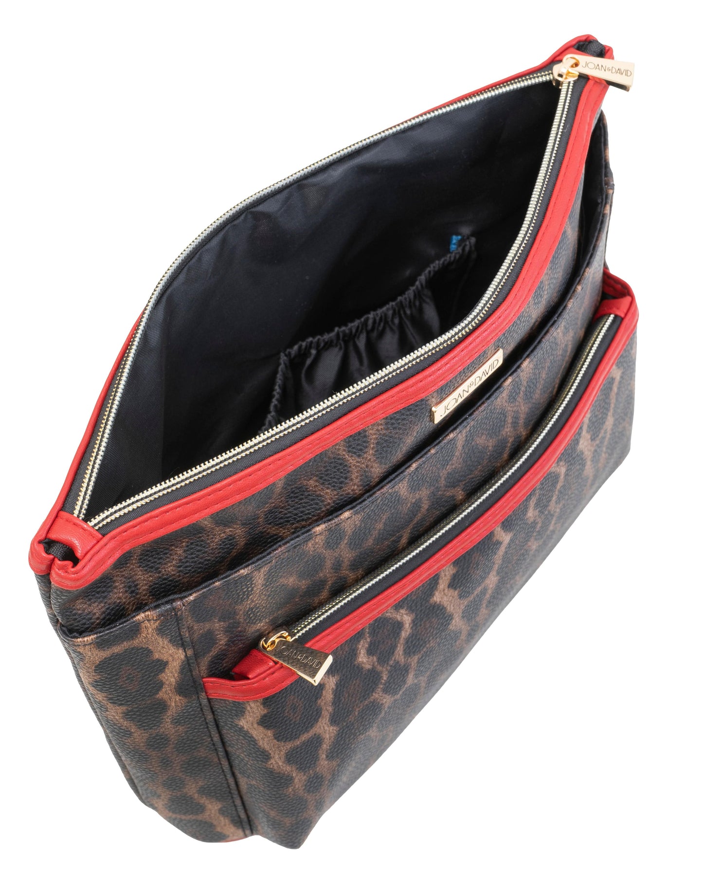 Joan & David Leopard Print Large Zippered Toiletry Pouch