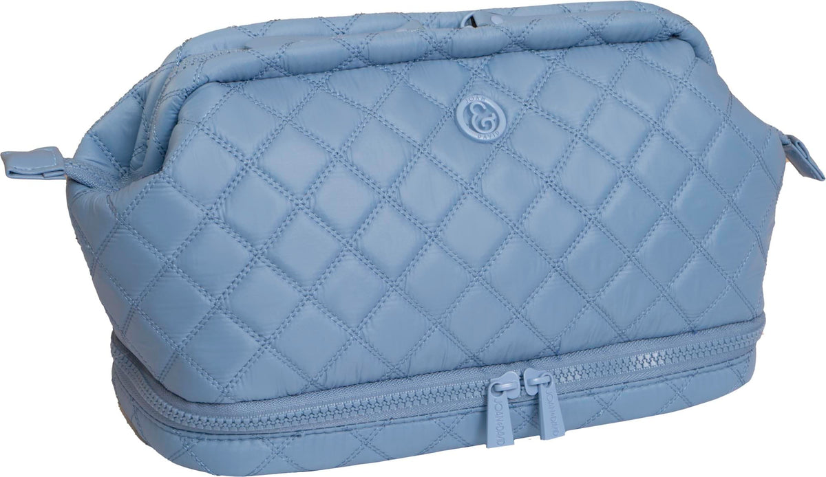 Joan & David Diamond Quilted Puffer Sport Nylon Cosmetic Bag