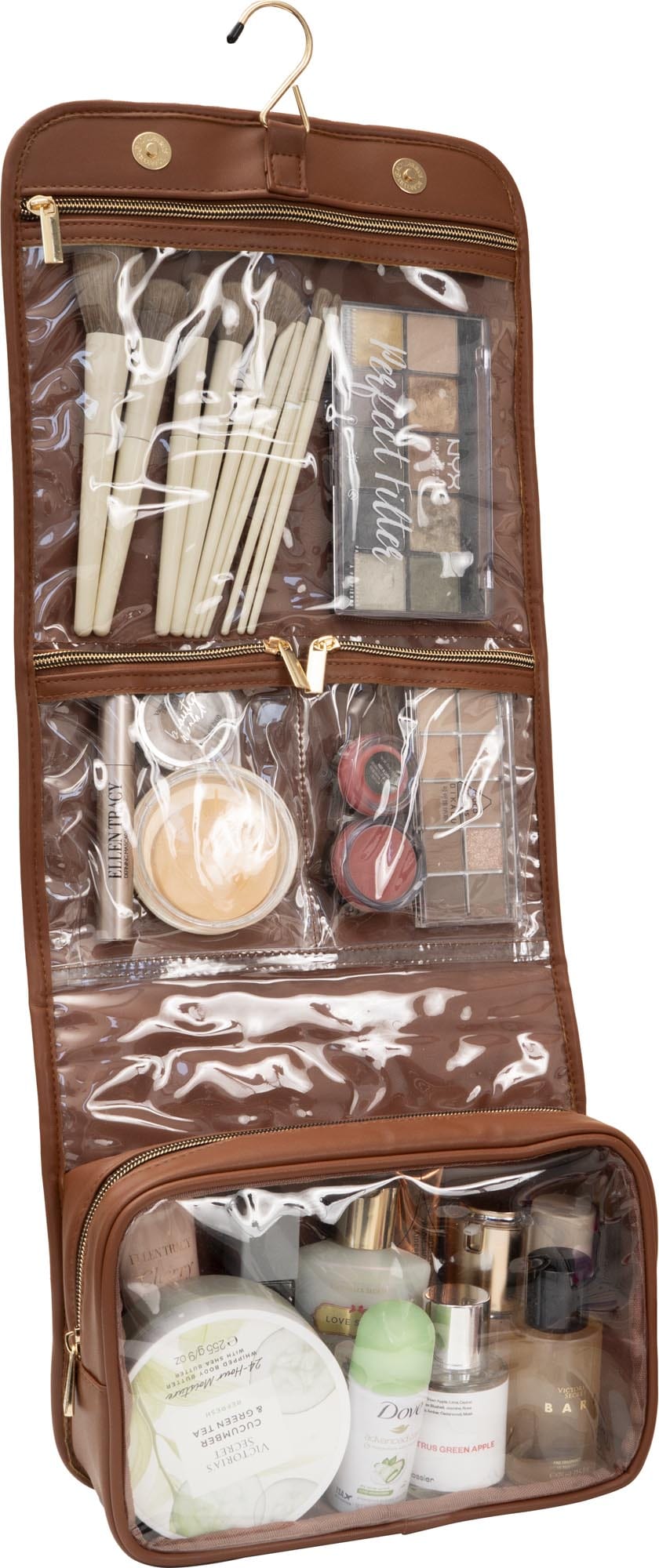 Joan & David Triangle Quilted Roll Hanging Toiletry Organizer Bag