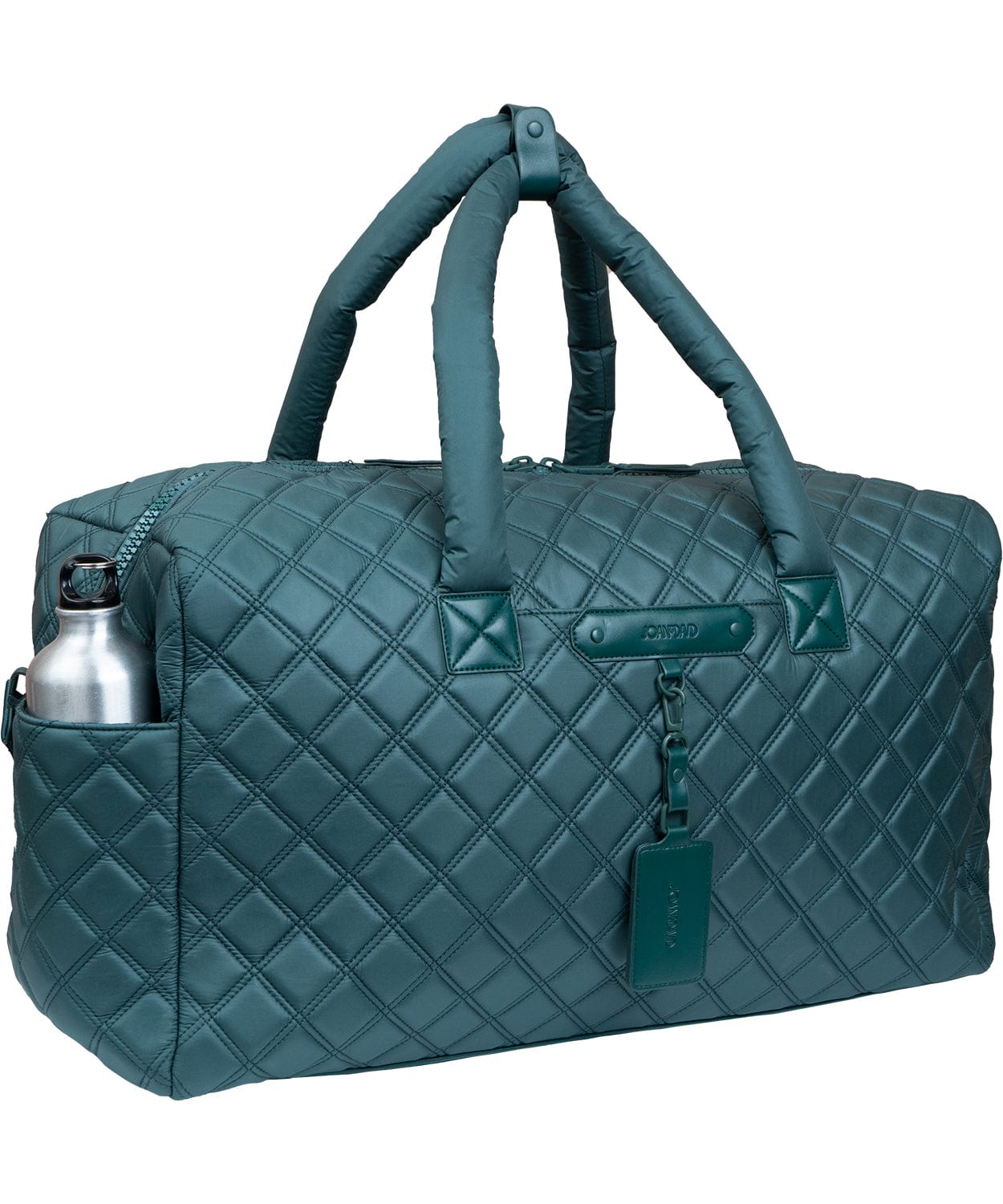 Joan & David 22 Inch Diamond Quilted Parachute Nylon Luggage Tag Duffel Bag