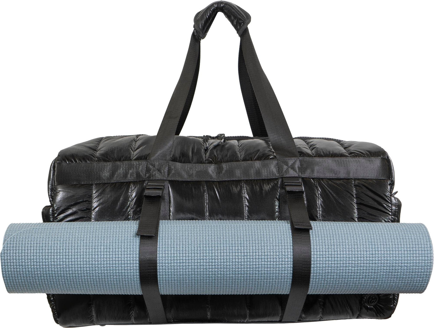 Joan & David 22 Inch Tubular Quilted Metallic Nylon Duffel Bag