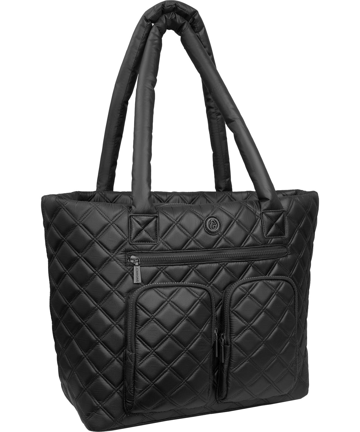 Joan & David Diamond Quilted Parachute Nylon Tote