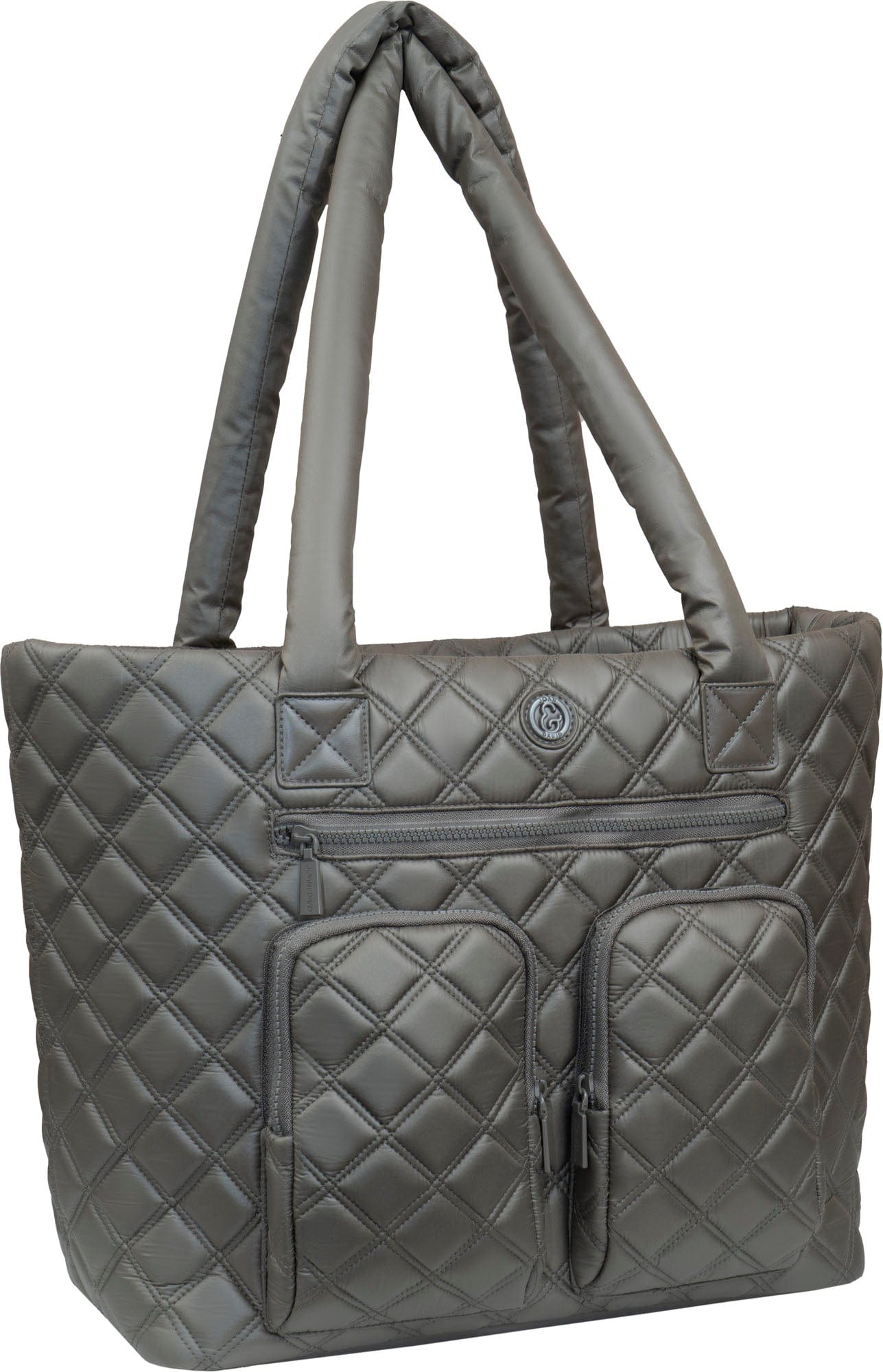 Joan & David Diamond Quilted Parachute Nylon Tote