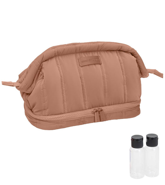 Max Studio Tubular Quilted Nylon Toiletry Pouch