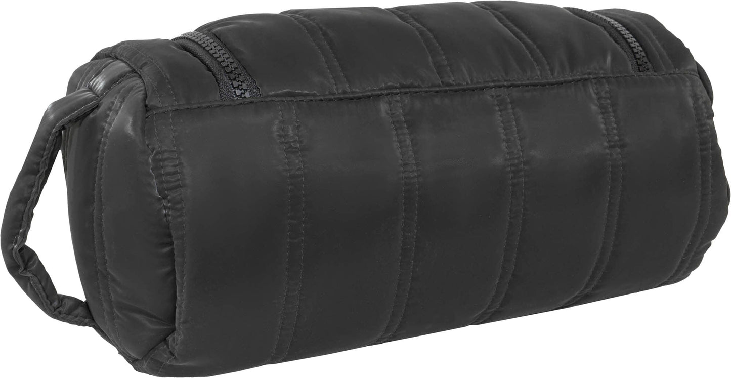 Max Studio Tubular Quilted Nylon Hanging  Toiletry Dopp Kitt
