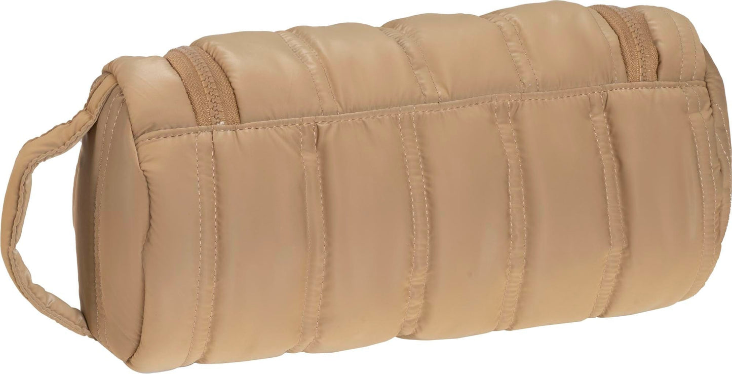 Max Studio Tubular Quilted Nylon Hanging  Toiletry Dopp Kitt