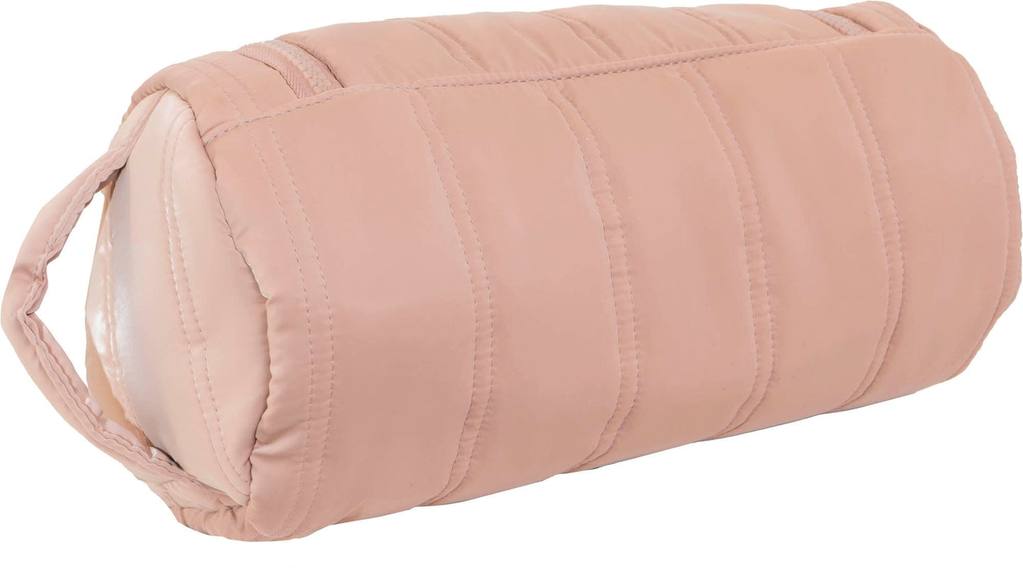 Max Studio Tubular Quilted Nylon Hanging  Toiletry Dopp Kitt