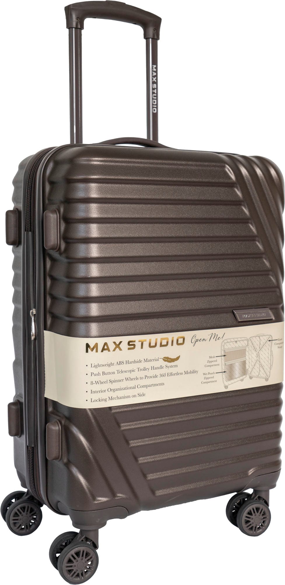 Max Studio ABS 3-Piece Luggage Set Dublin Collection