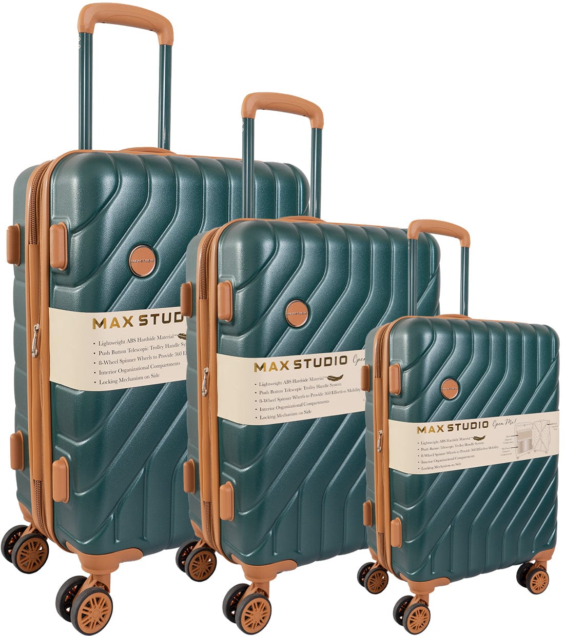 Max Studio PC 3-Piece Luggage Set Valletta Collection