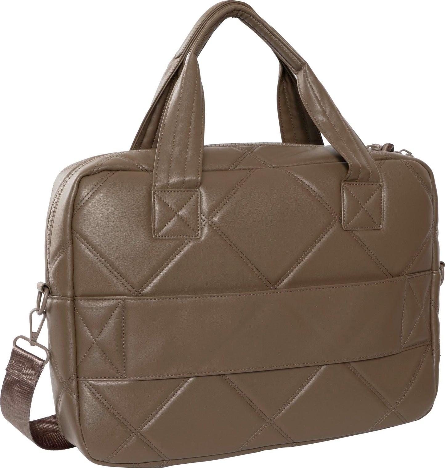 Max Studio 21 Inch Large Lamby Diamond Quilted Laptop Bag