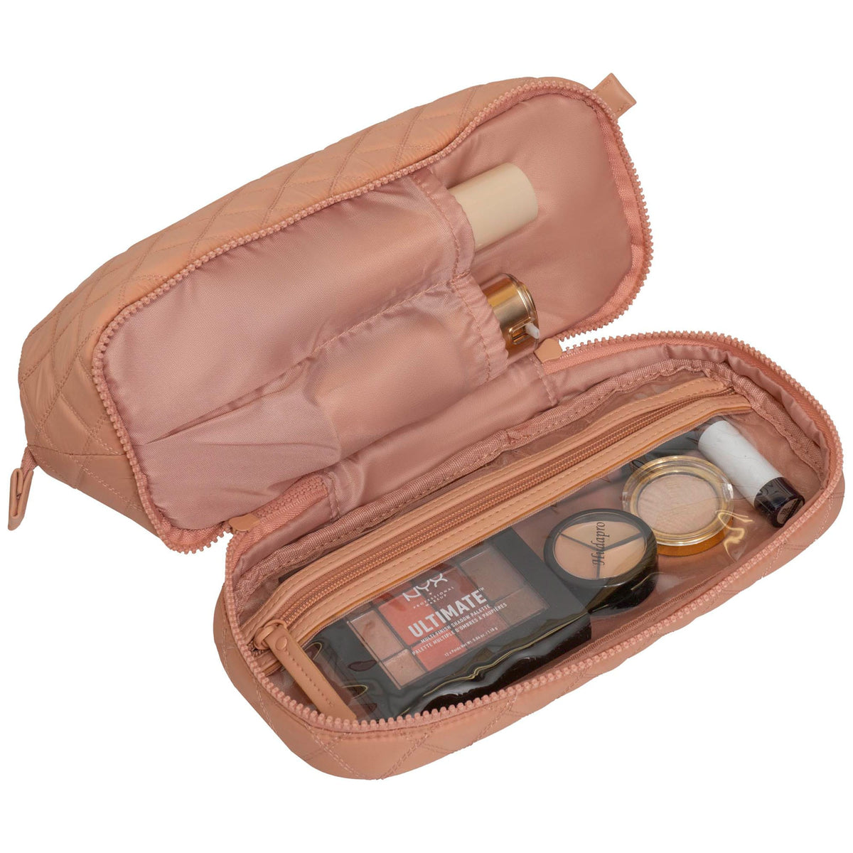 Joan & David Diamond Quilted Puffer Sport Nylon Cosmetic Bag