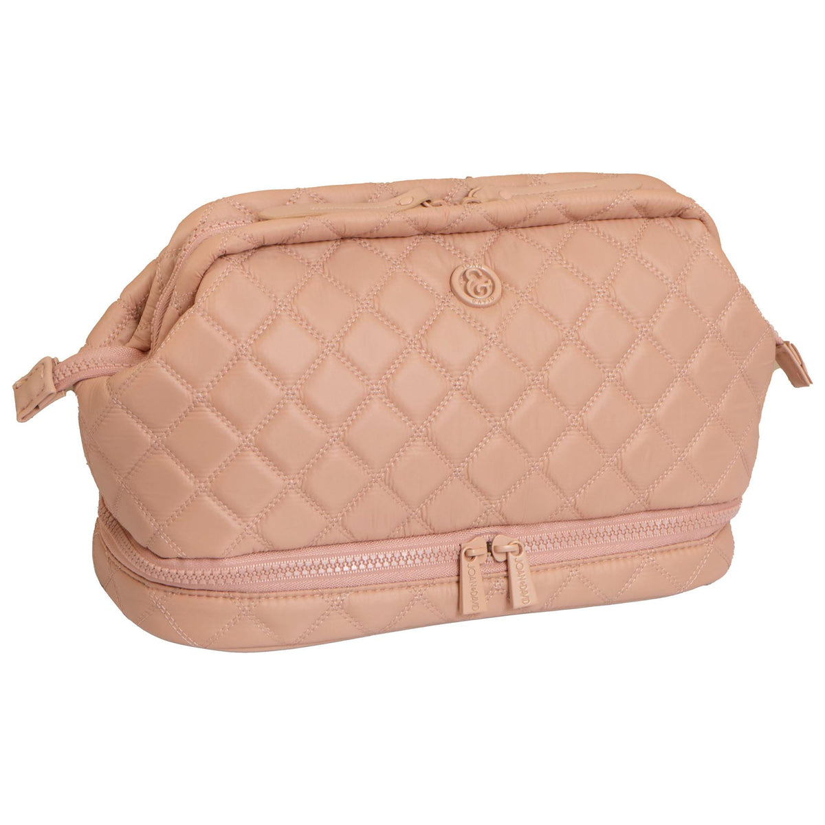 Joan & David Diamond Quilted Puffer Sport Nylon Cosmetic Bag