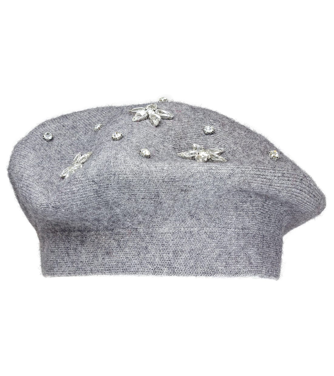 Adrienne Vittadini Rhinestone Star Knit Beret