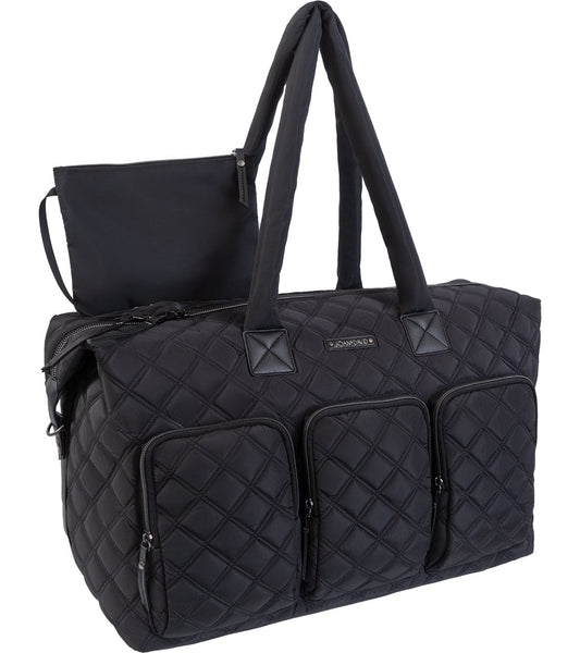 Joan & David 22 Inch Diamond Quilted 3 Pocket Nylon Duffel Bag