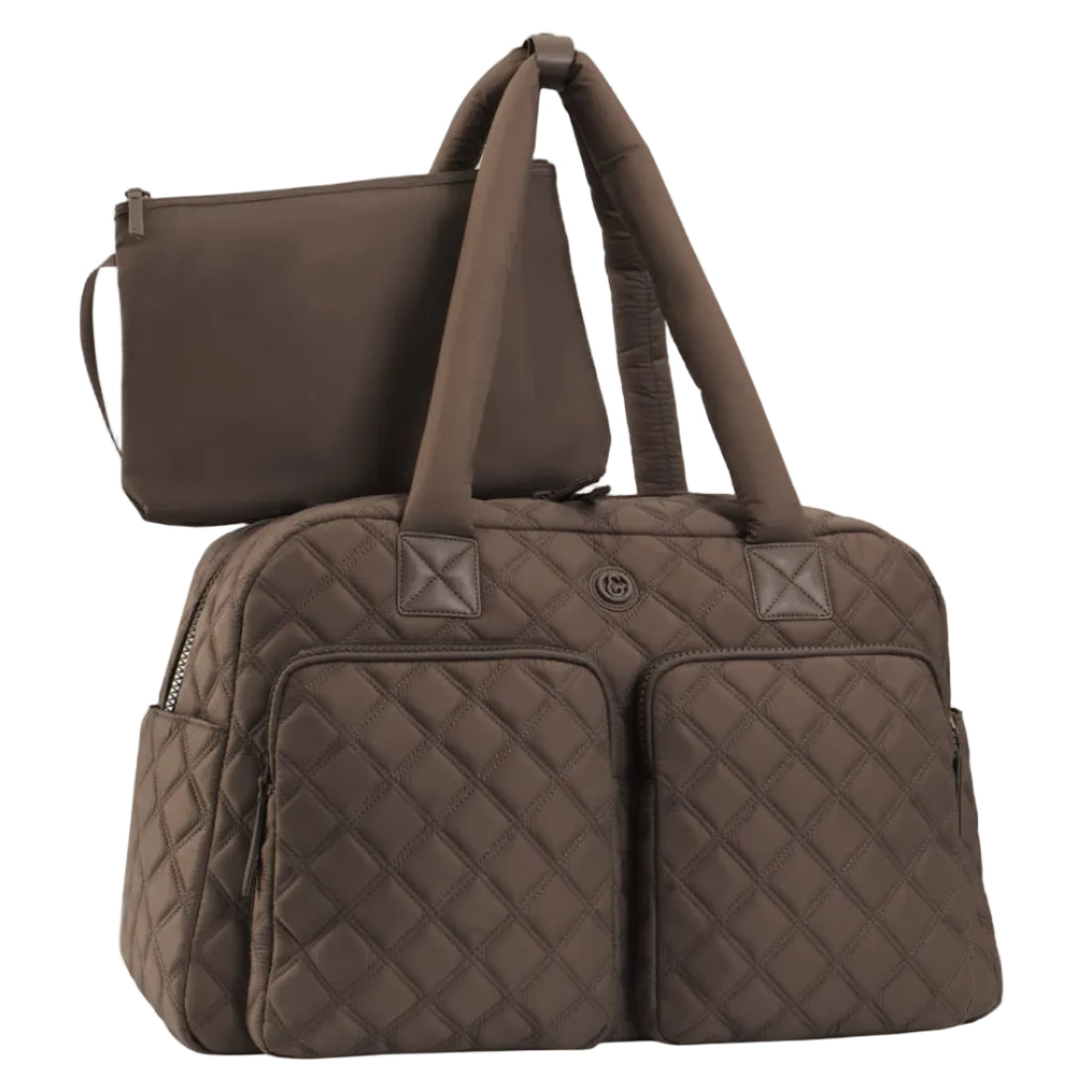 Joan & David Two Pocket Diamond Quilted 22 in. Duffel Bag