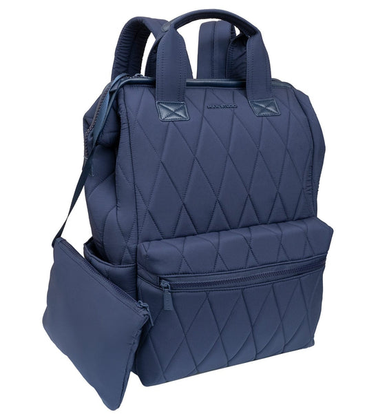 Max Studio Diamond Quilted Backpack with Front Zippered Pocket