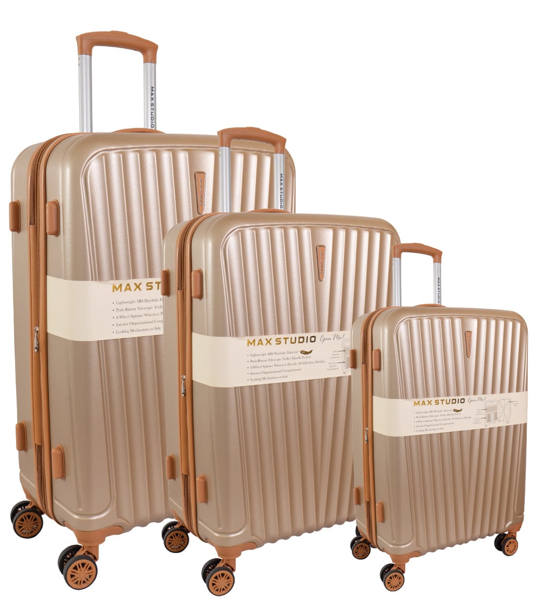 Max Studio ABS 3-Piece Luggage Set Aberdeen Collection