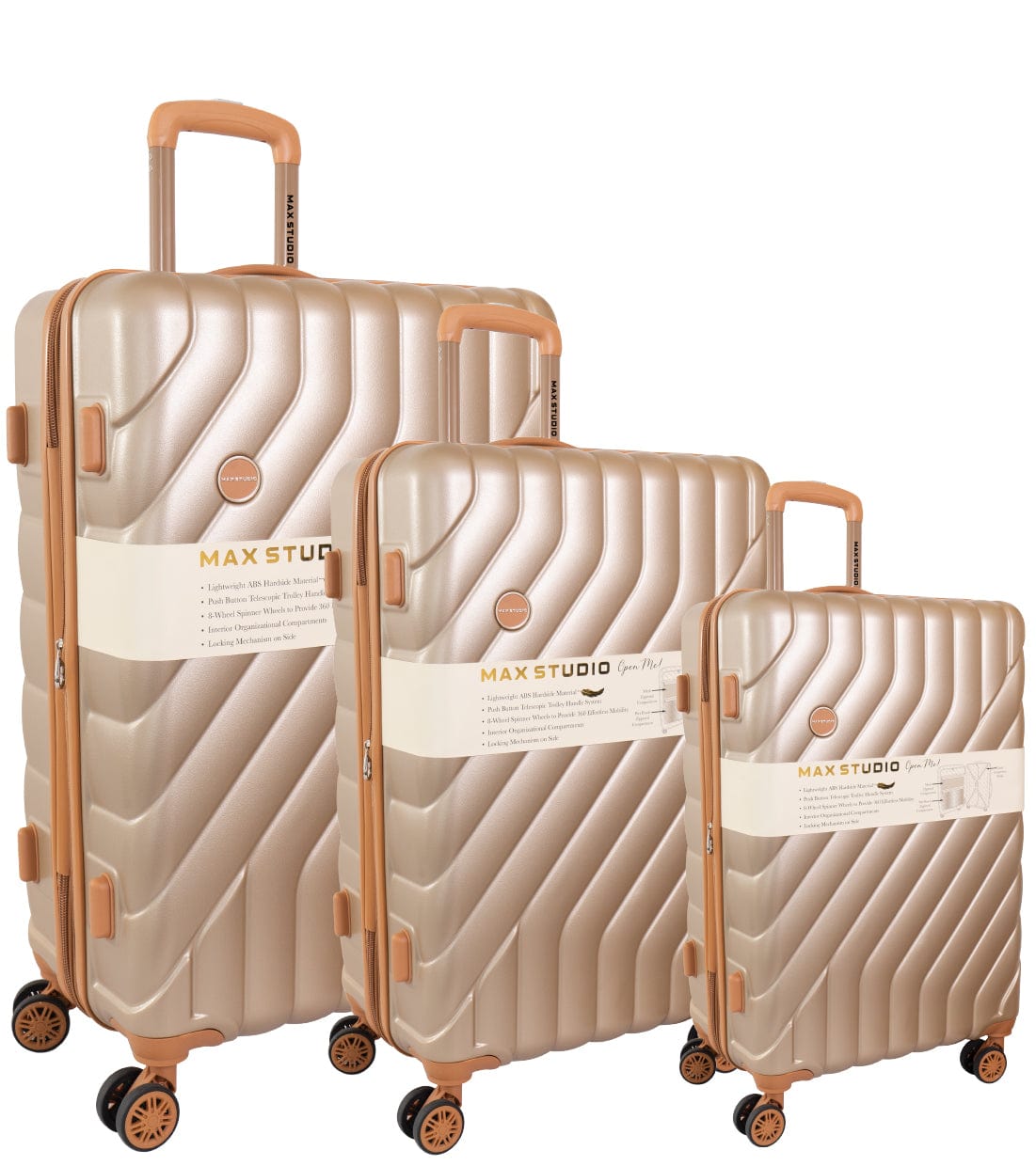 Max Studio PC 3-Piece Luggage Set Valletta Collection