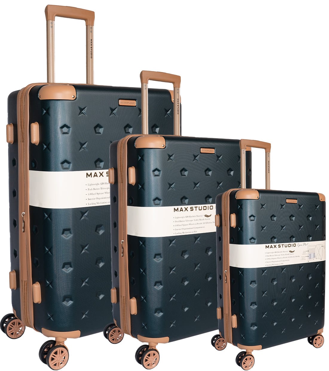 Max Studio The Bucharest ABS 3-Piece Luggage Set