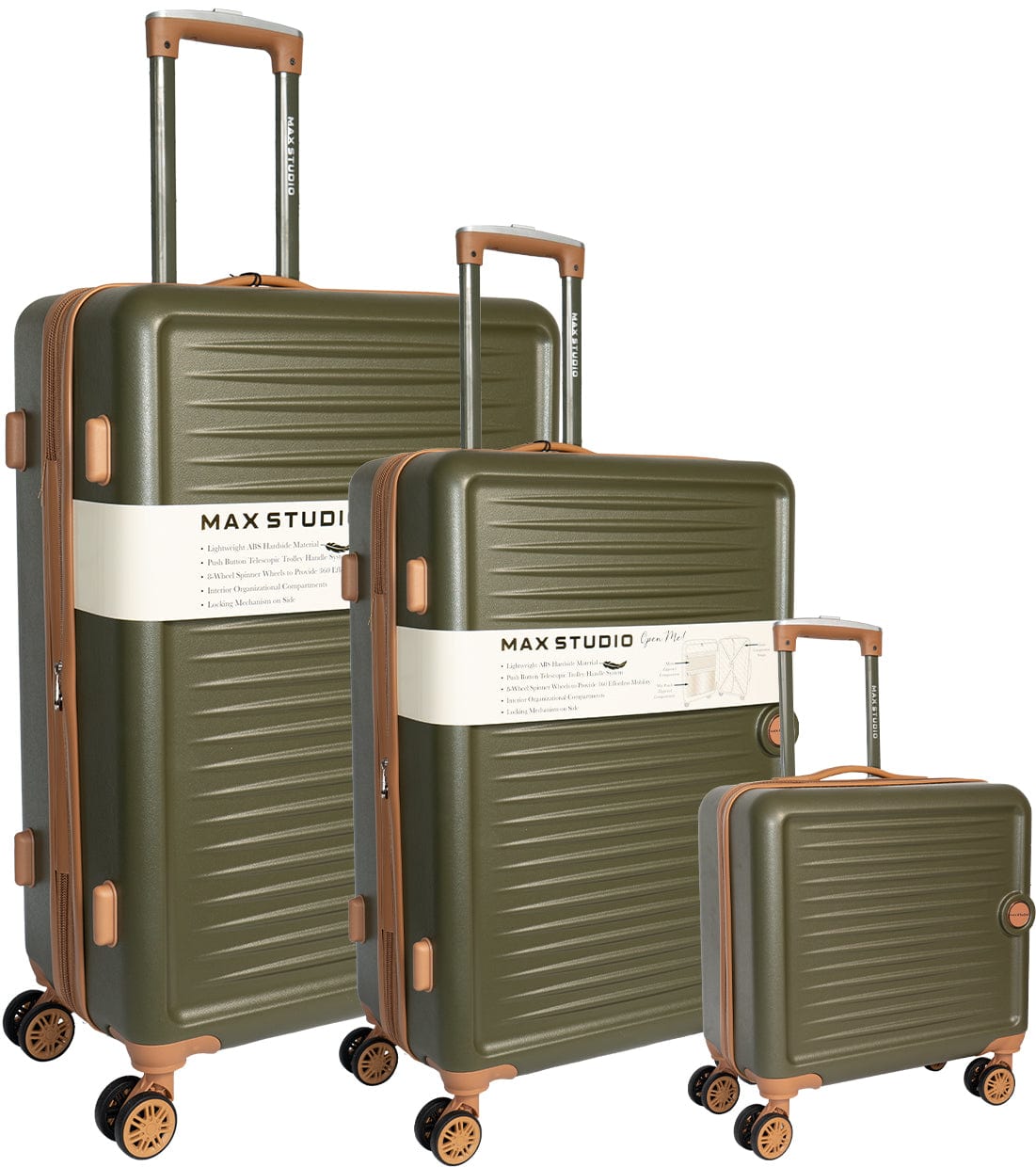 Max Studio The Lisbon ABS 3-Piece Luggage Set