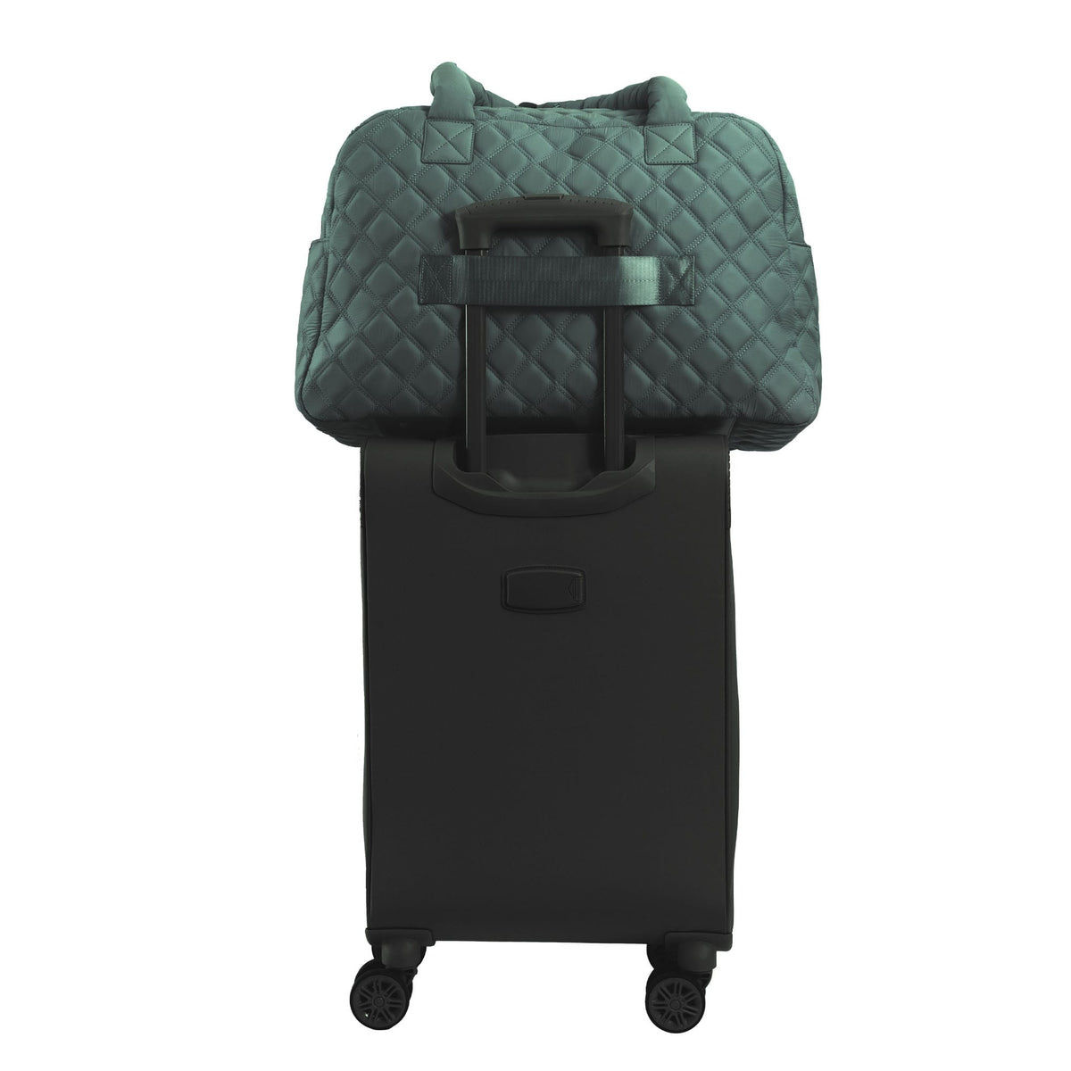 Joan & David Two Pocket Diamond Quilted 22 in. Duffel Bag