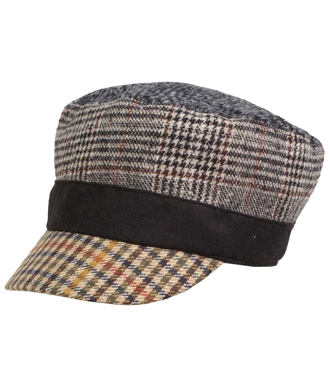 Magid Mix Print Houndstooth Plaid Cadet Cap