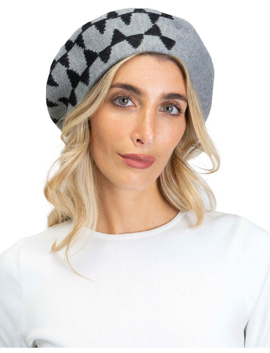 Jones New York Geo Chevron Knit Beret